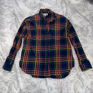 Multicolored boyfriend fit flannel